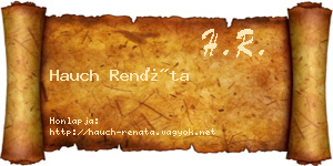 Hauch Renáta névjegykártya